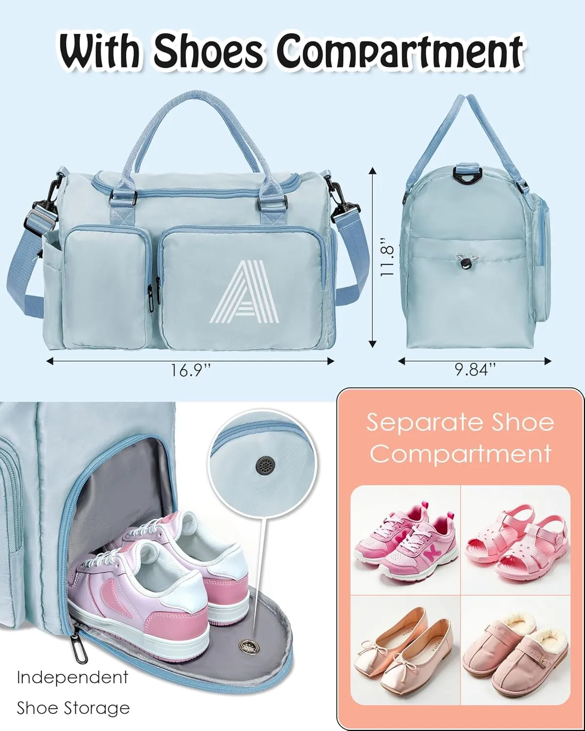 graduation gifts, Initial Travel Duffel Bag, Personalized Weekender Bag, Monogram Overnight Bag Gift for women,Birthday Gifts Personalized Gifts Bridesmaid Gifts