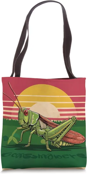 grasshopper Vintage Retro Sunset Tote Bag