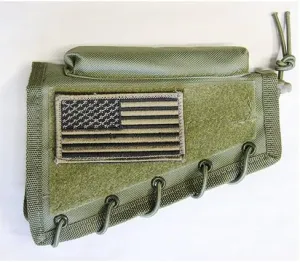 Green Cheek Rest   USA Flag Patch Fits Mauser 1891 K98 98 M24 24/47 M48 M93 G98 VZ 98/22 Mosin Nagant 1891 91/30 M38 M1 Garand Lee Enfield Springfield 1903 Swiss K31
