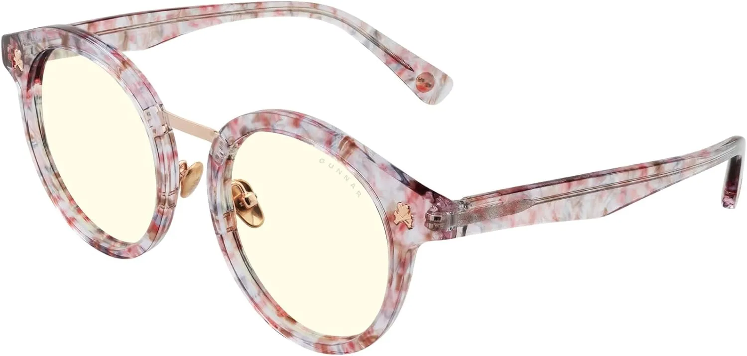 GUNNAR tokidoki Flower Power Blue Light Blocking Glasses, Gaming And Computer Glasses - Clear