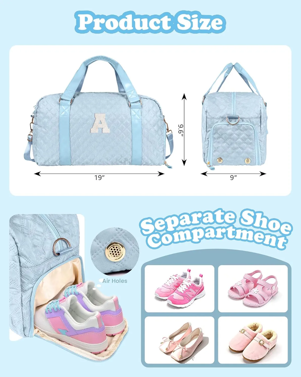 Gym Bag for Women, teen easter basket, Travel Duffle Bag, Girls Gifts, Personalized Weekender Bag, Overnight Bag Sleepover Bag Dance Bag, Girls Women Teacher Mom Gift