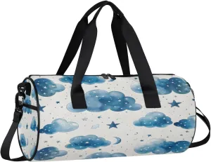 Gym Bags for Men Women Cloud Star Sports Duffel Bags Carry On Travel Duffle Bag with Detachable Adjustable Shoulder Strap Overnight Weekender Bag