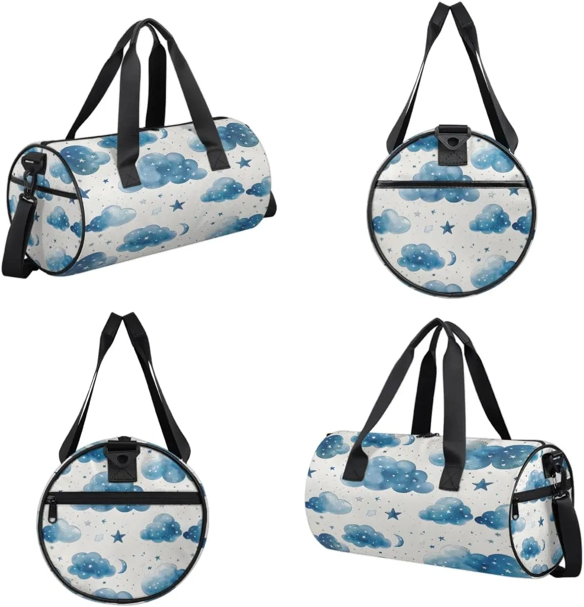 Gym Bags for Men Women Cloud Star Sports Duffel Bags Carry On Travel Duffle Bag with Detachable Adjustable Shoulder Strap Overnight Weekender Bag