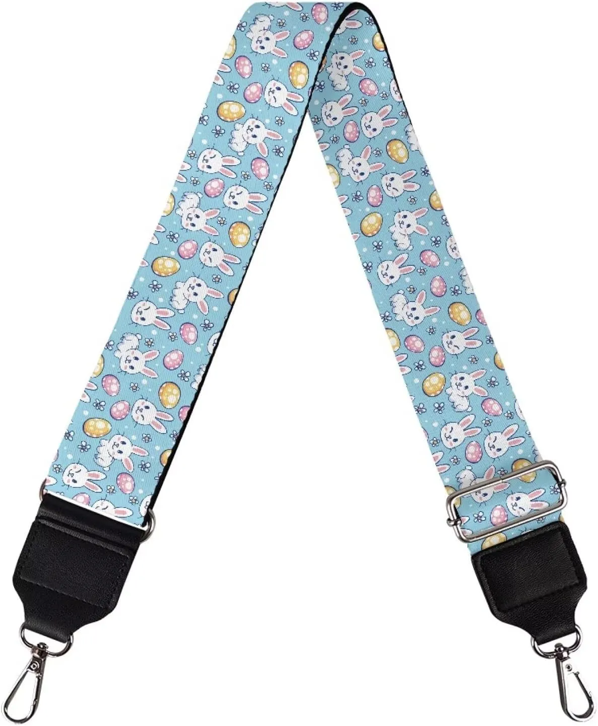 Halloween Handbag Strap Canvas Purse Strap Colorful Bat Black Shoulder Strap Multicolor Bats Replacement Strap
