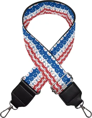 Halloween Handbag Strap Canvas Purse Strap Colorful Bat Black Shoulder Strap Multicolor Bats Replacement Strap