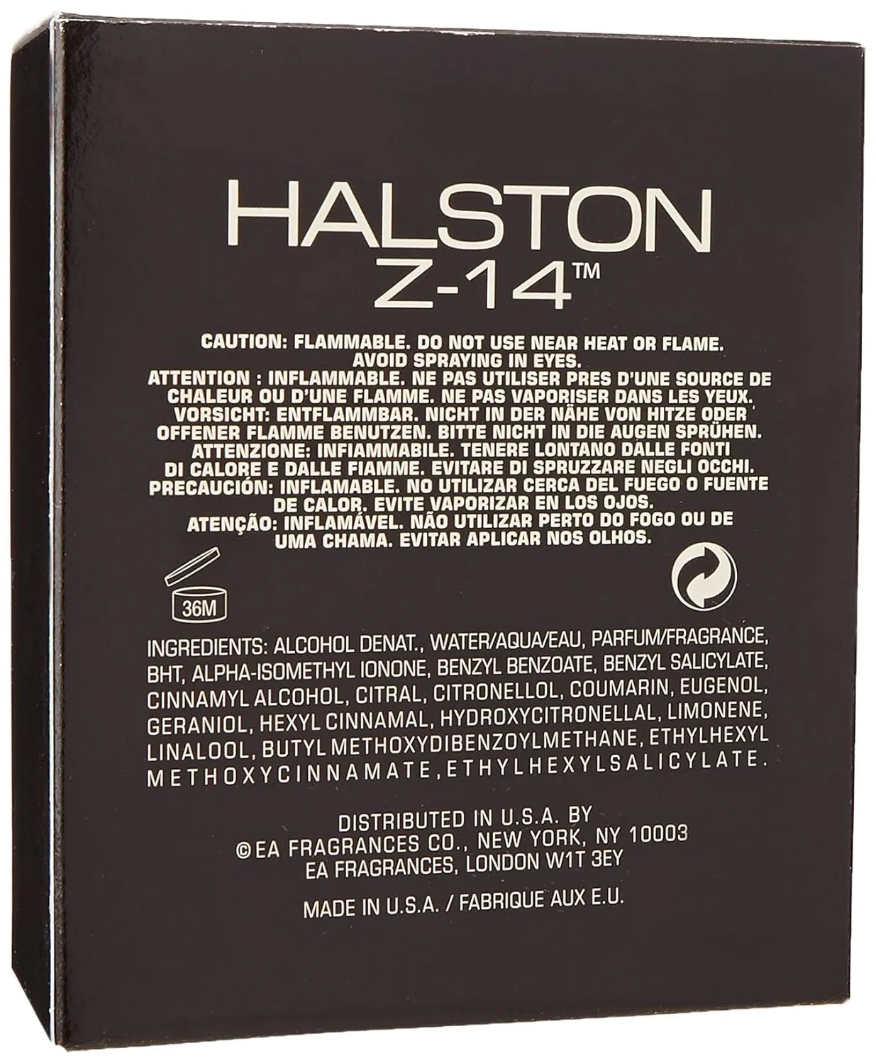 HALSTON Z-14 for Men 8.0 oz Cologne Spray