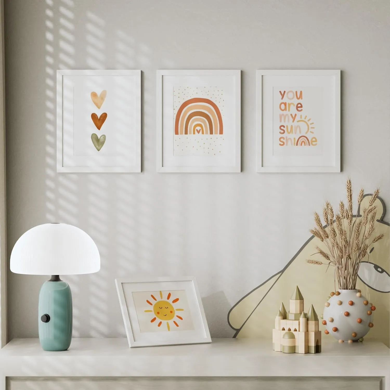 HappyHapi 8x10 Picture Frame Set of 6, 8x10 White Picture Frame Display Pictures 5x7 with Mat or 8x10 Without Mat. Wall Hanging Photo Frame or Tabletop Display Gallery Frame (White)