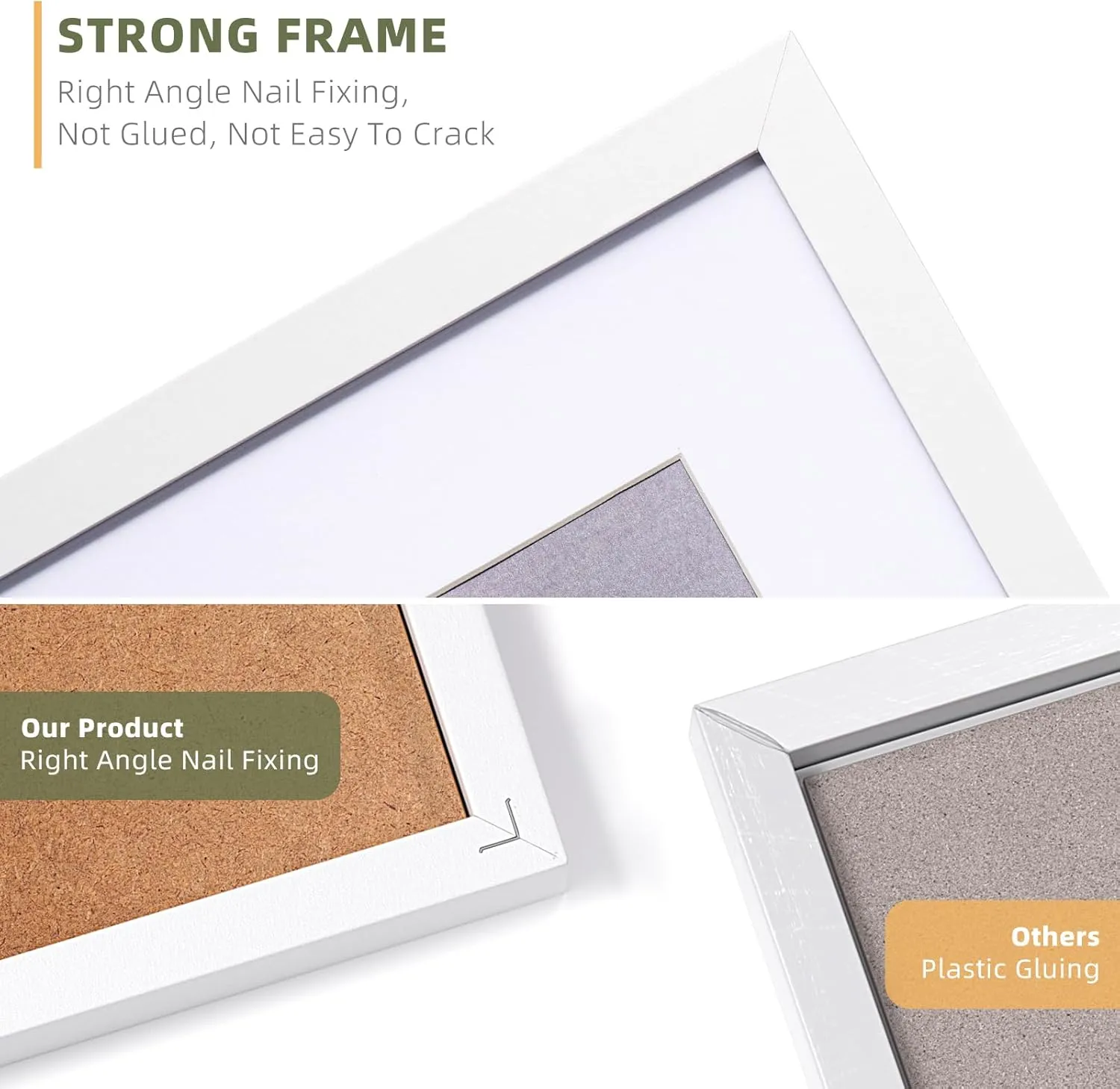 HappyHapi 8x10 Picture Frame Set of 6, 8x10 White Picture Frame Display Pictures 5x7 with Mat or 8x10 Without Mat. Wall Hanging Photo Frame or Tabletop Display Gallery Frame (White)