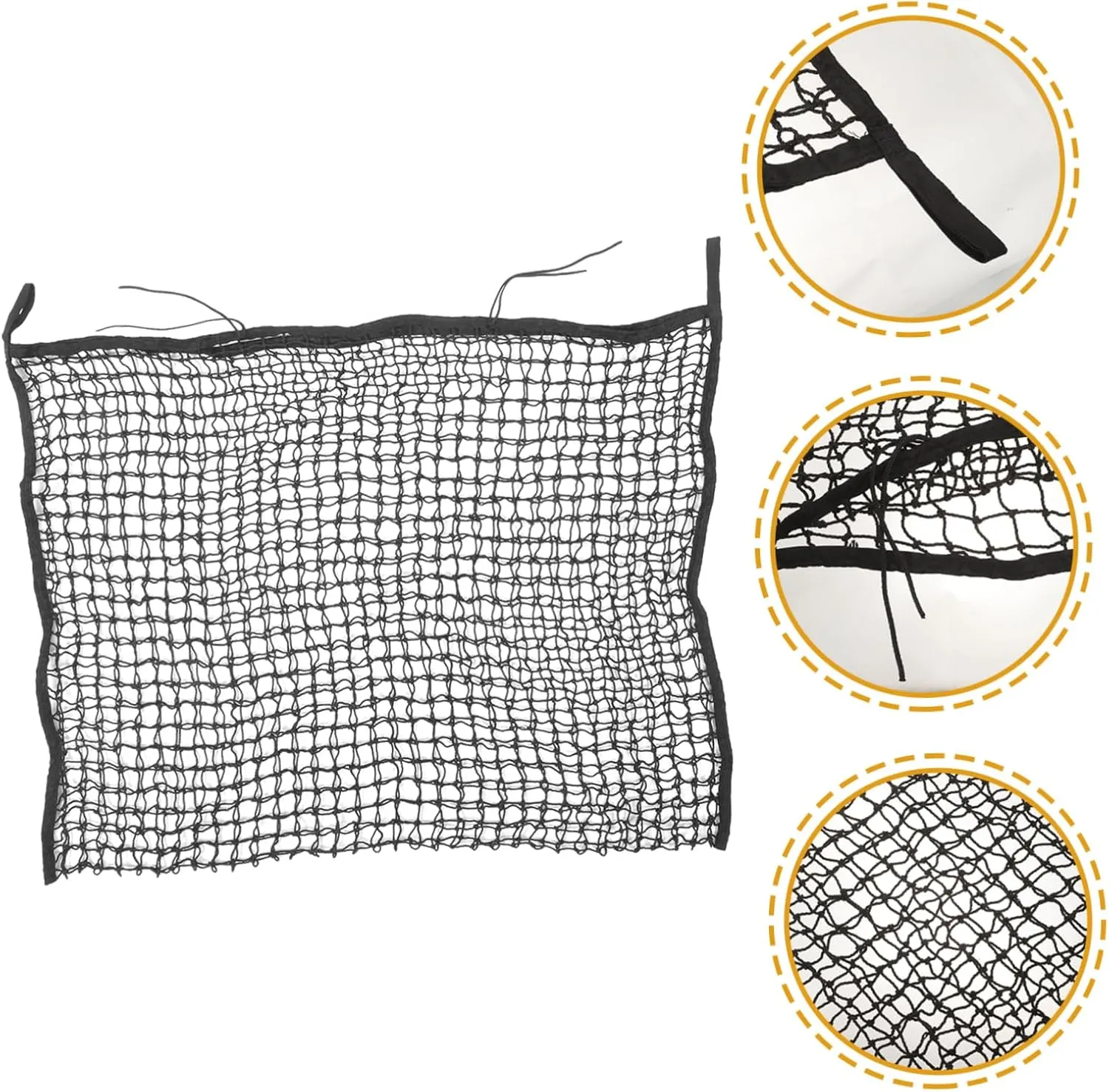Happyyami Horse Feeder Bags Slow Feeder Hay Bags for Horses 120 * 90cm Black Sturdy Hay Bag for Horse Farm Use