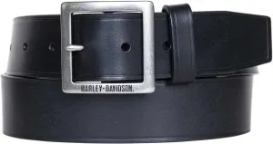 Harley-Davidson Men's Heritage Garrison Genuine Leather Belt - Antique Nickel
