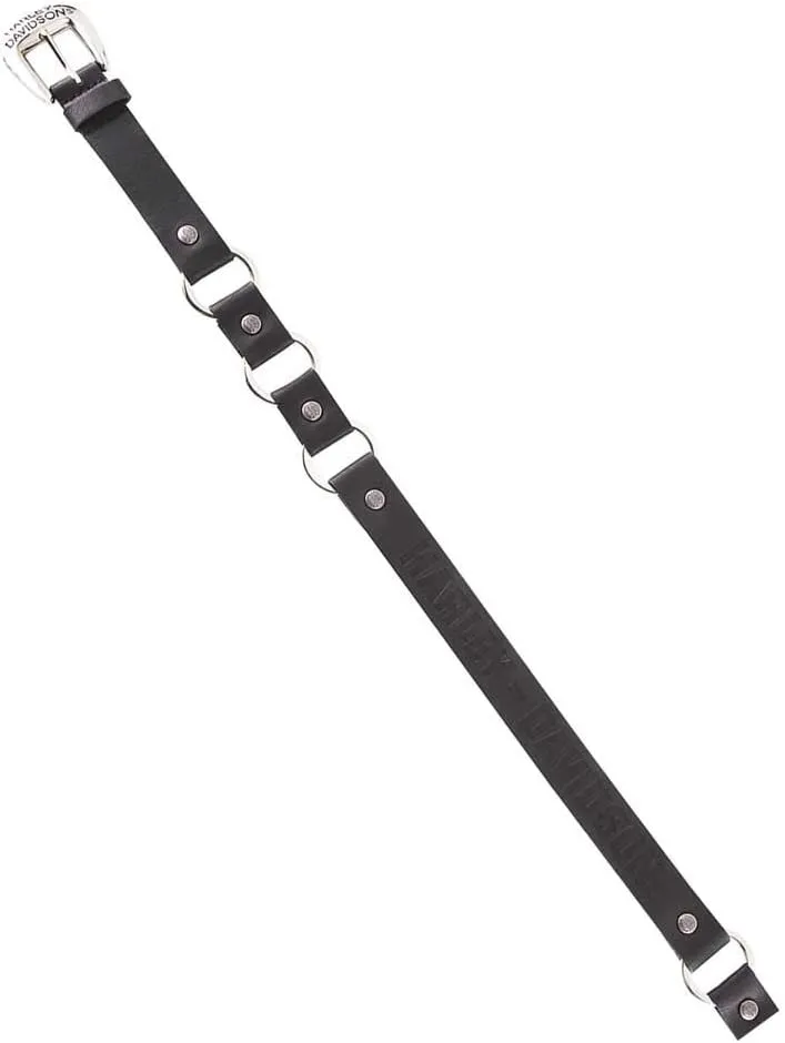 Harley-Davidson Women's Luna Looped Genuine Leather Belt, Black HDWBT11657