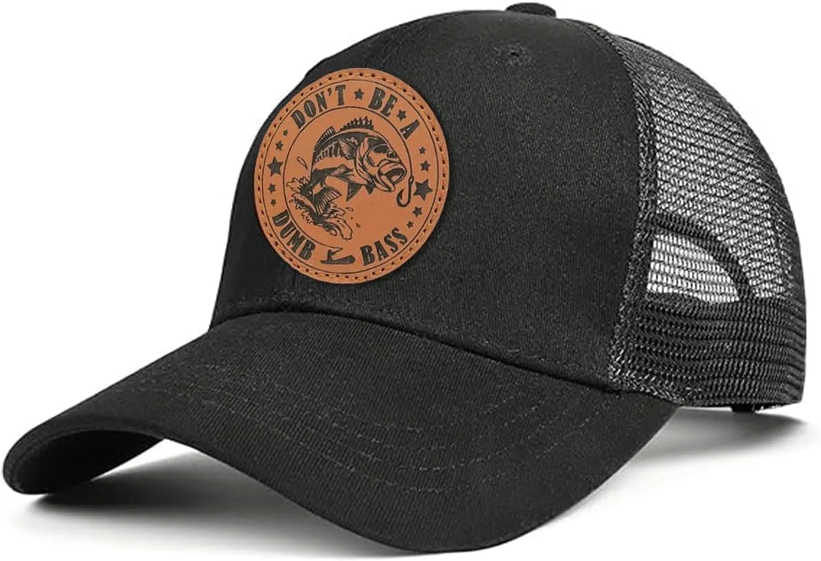 Hats for Men,Baseball Cap Gifts for Dad/Husband/Grandpa for Father's Day/Christmas/Birthday,Mesh Leather Trucker Hat