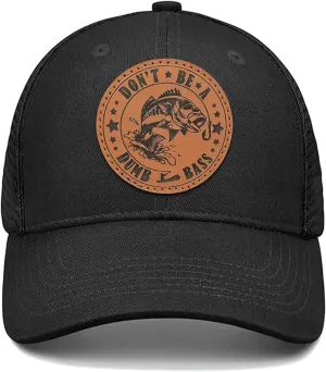Hats for Men,Baseball Cap Gifts for Dad/Husband/Grandpa for Father's Day/Christmas/Birthday,Mesh Leather Trucker Hat