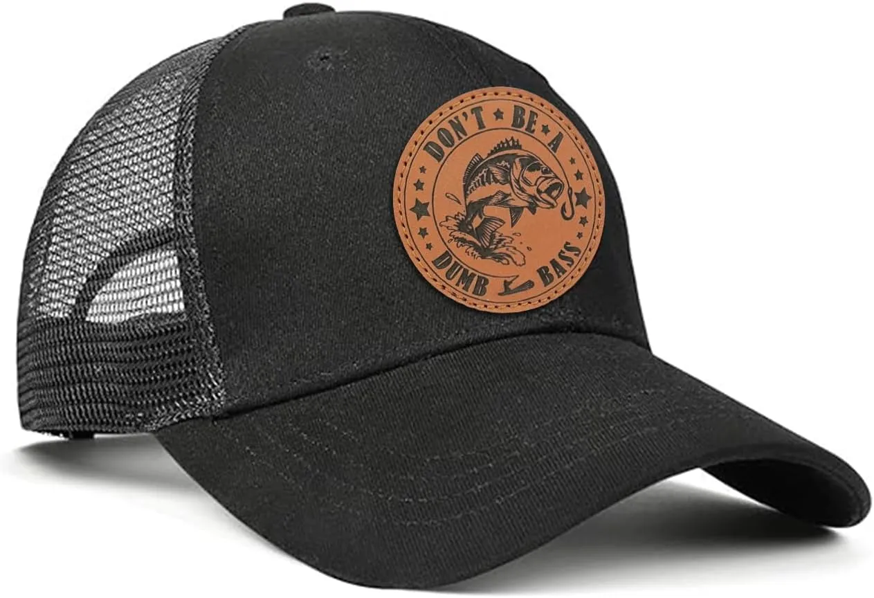 Hats for Men,Baseball Cap Gifts for Dad/Husband/Grandpa for Father's Day/Christmas/Birthday,Mesh Leather Trucker Hat