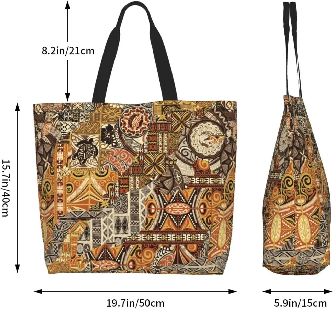 Hawaii Flower Jellyfish Grocery Bag Hawaii Shopping Bag Handbag Beach Grocery Bags Tote Bag Canvas Bag