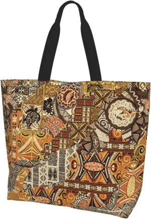 Hawaii Flower Jellyfish Grocery Bag Hawaii Shopping Bag Handbag Beach Grocery Bags Tote Bag Canvas Bag