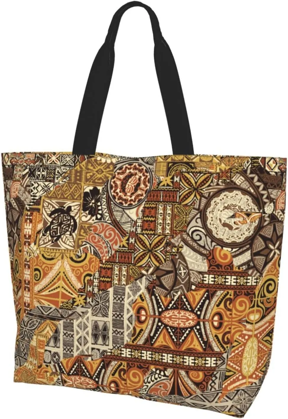 Hawaii Flower Jellyfish Grocery Bag Hawaii Shopping Bag Handbag Beach Grocery Bags Tote Bag Canvas Bag