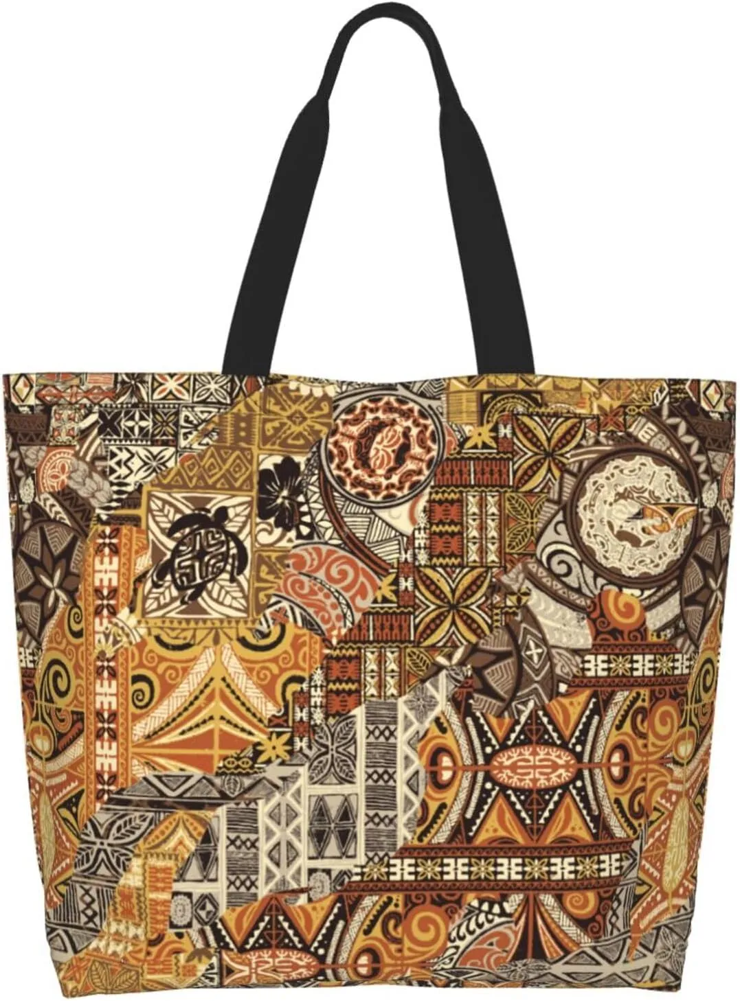 Hawaii Flower Jellyfish Grocery Bag Hawaii Shopping Bag Handbag Beach Grocery Bags Tote Bag Canvas Bag