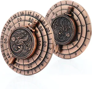 Haxtec Spinner Dice Set - 7-in-1 Metal DND Dice, Unique Antique Rotating Design for Dungeons and Dragons, D&D Gifts, RPG Role Playing Gaming