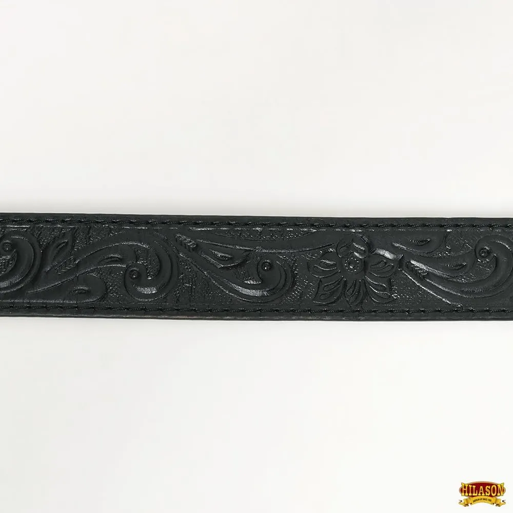 HILASON Western Genuine Leather Belt for Men Women Cowboy Cowgirl Handmade Unisex Full Grain Heavy Duty Floral Tooled Belt