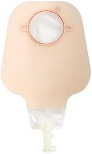 Hollister 18016 New Image 2-Piece 12” High-Output Drainable Ostomy Pouch, 4” Opening, Ultra-Clear, Yellow Color Code Match, Pack of 10