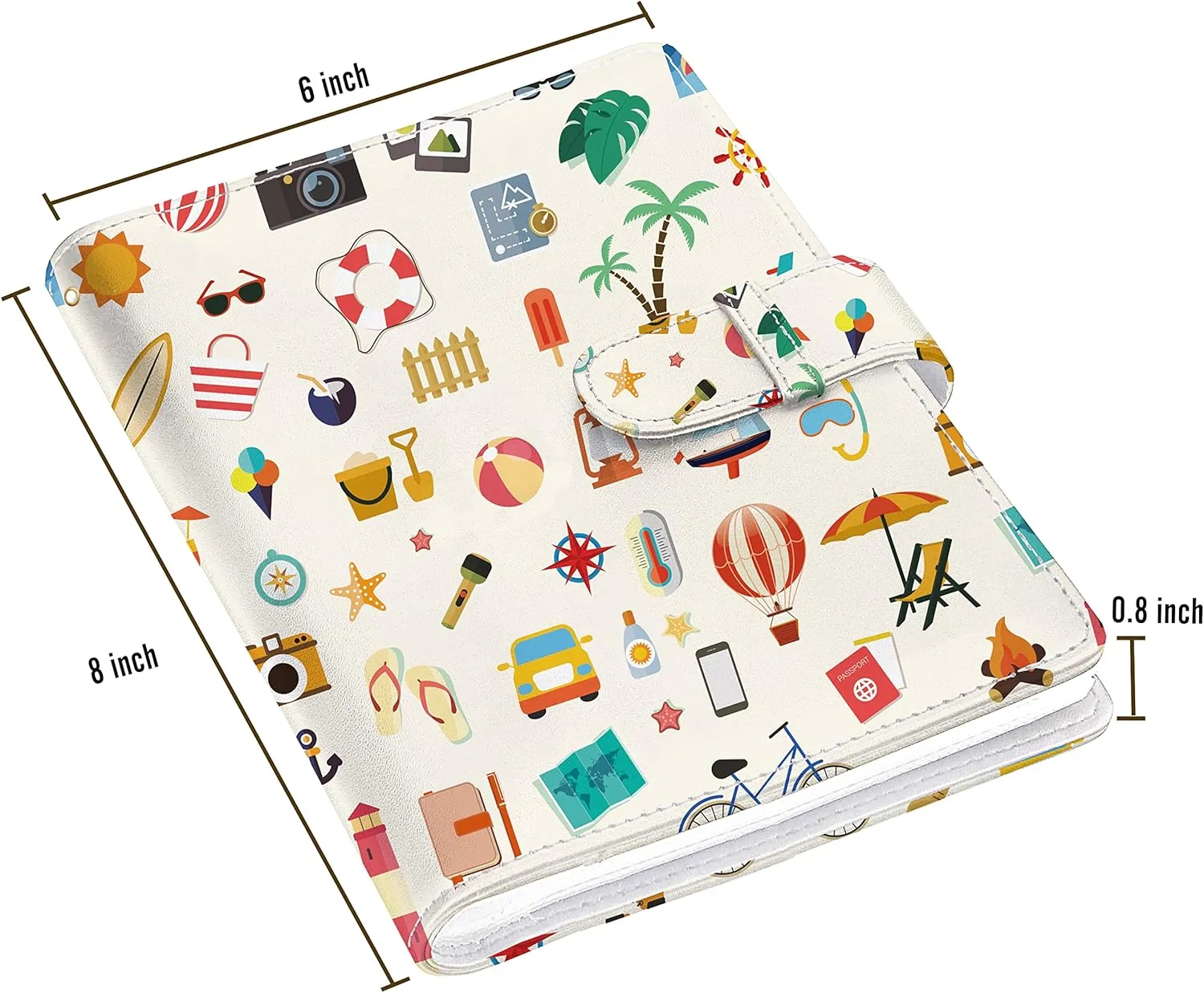 Holoary Wallet Photo Album for 128 Pockets, Fujifilm Instax Mini Album 2x3" Photos, Instax Album, Polaroid Snap (Camping)