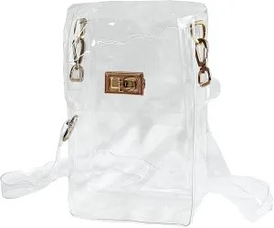 Holographic Clear Bag Stadium Approved - Iridescent Jelly Purse for Women, Neon Crossbody PVC Transparent Handbag with Strap
