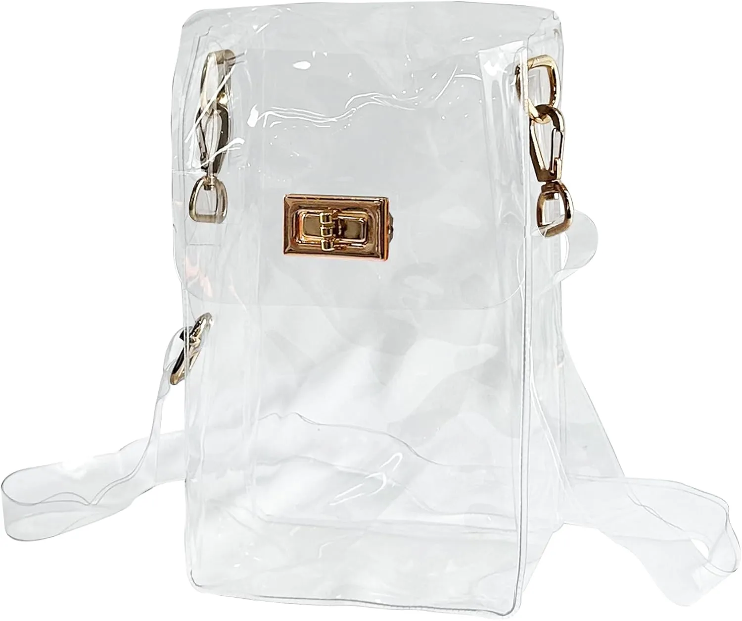 Holographic Clear Bag Stadium Approved - Iridescent Jelly Purse for Women, Neon Crossbody PVC Transparent Handbag with Strap