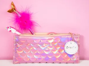 Holographic Scales Pencil Pouch: PINK