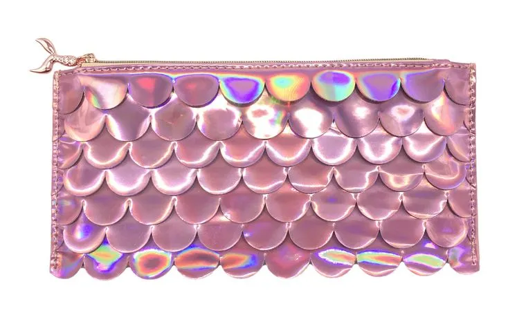 Holographic Scales Pencil Pouch: PINK