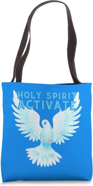 Holy Spirit Activate - Funny Christian Religious Tote Bag