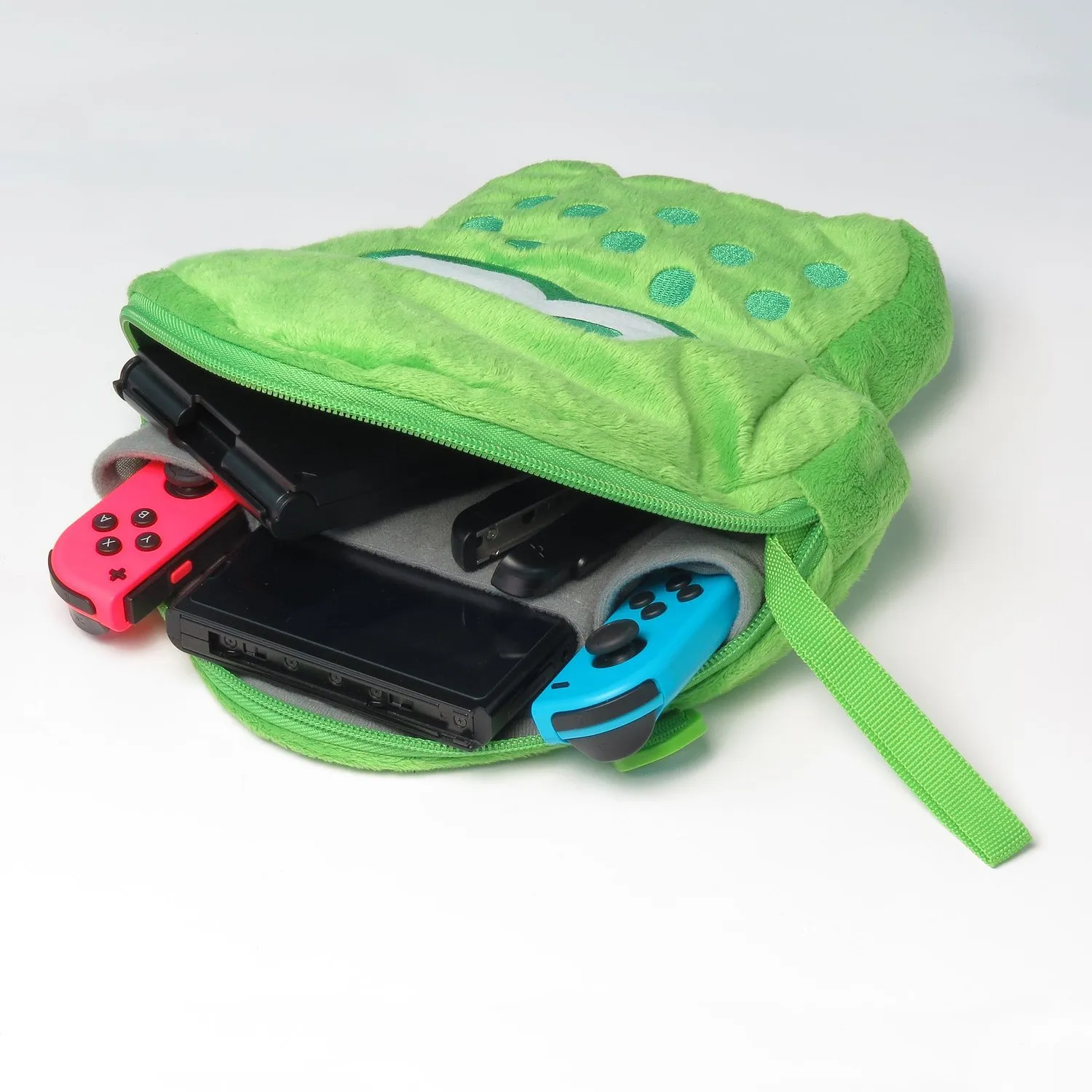 HORI Splatoon 2 Squid Plush Pouch (Neon Green) Officially Licensed - Nintendo Switch
