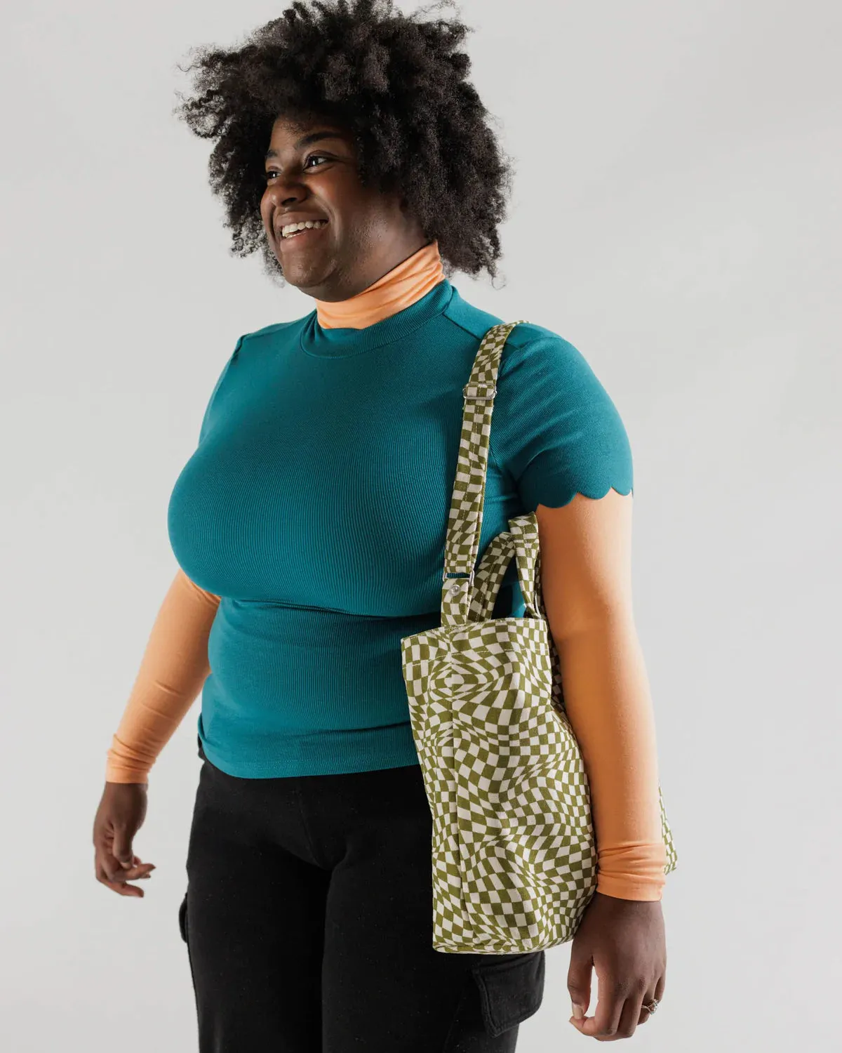 Horizontal Duck Bag Moss Trippy Checker