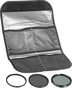 Hoya 77mm (HMC UV/Circular Polarizer / ND8) 3 Digital Filter Set with Pouch