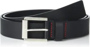 HUGO mens Gaston Square Buckle Leather Belt