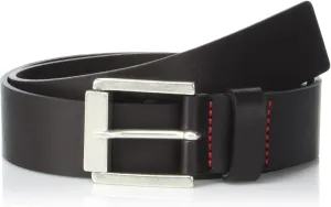 HUGO mens Gaston Square Buckle Leather Belt
