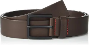 HUGO mens Matte Buckle Smooth Leather Belt
