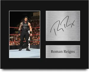 HWC Trading Roman Reigns Gifts Signed Printed Autograph WWE Wrestling Print Photo Picture Display - US Letter Size