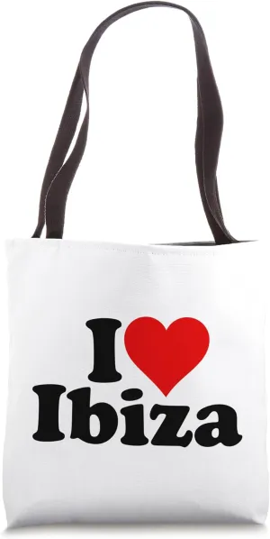 I LOVE HEART IBIZA SPAIN BALEARIC ISLANDS Tote Bag