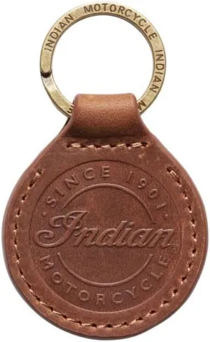 Indian Motorcycle Circle Leather Key Ring