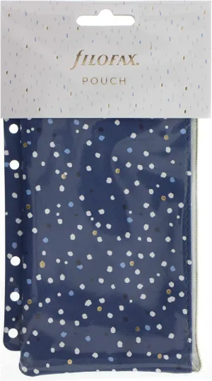 Indigo Zipper Pouch - Snow