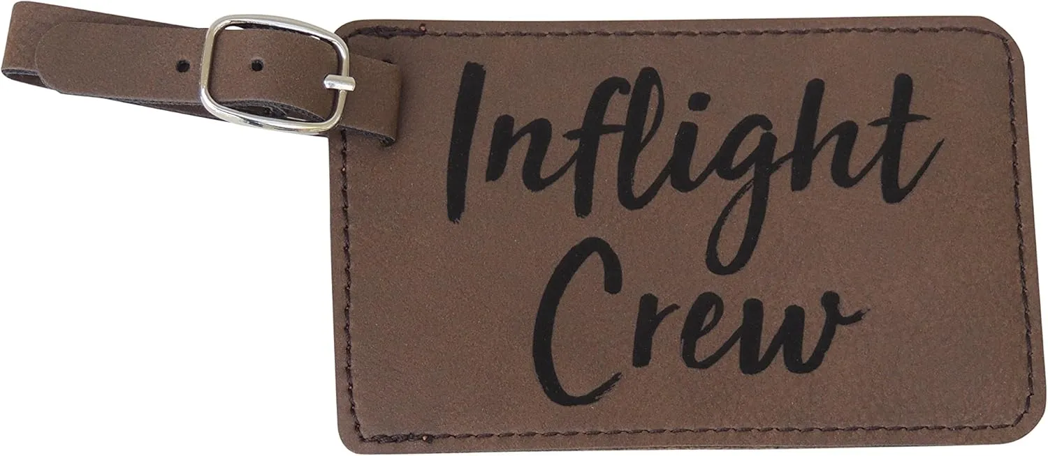 Inflight Luggage Tags, Flight Attendant Luggage Tags, Set of Two