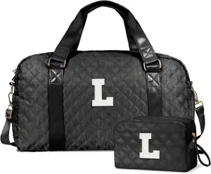 Initial Gym Bag for Girls, Graduation Gift Ideas, Personalized Weekender Bag, Monogram Overnight bag for teens