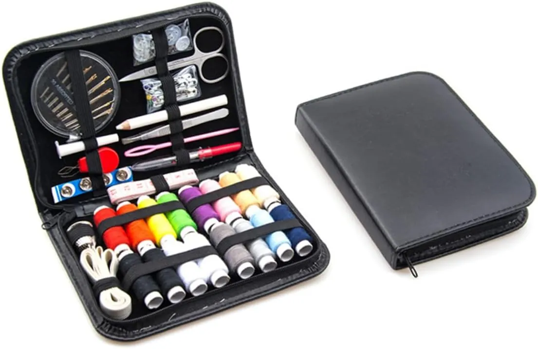 IWOWHERO 68pcs Needlework Storage Bag Travel Sewing Kit Pouch Sealed Dry Thread Container Easy Cleaning Fashion Creative Design