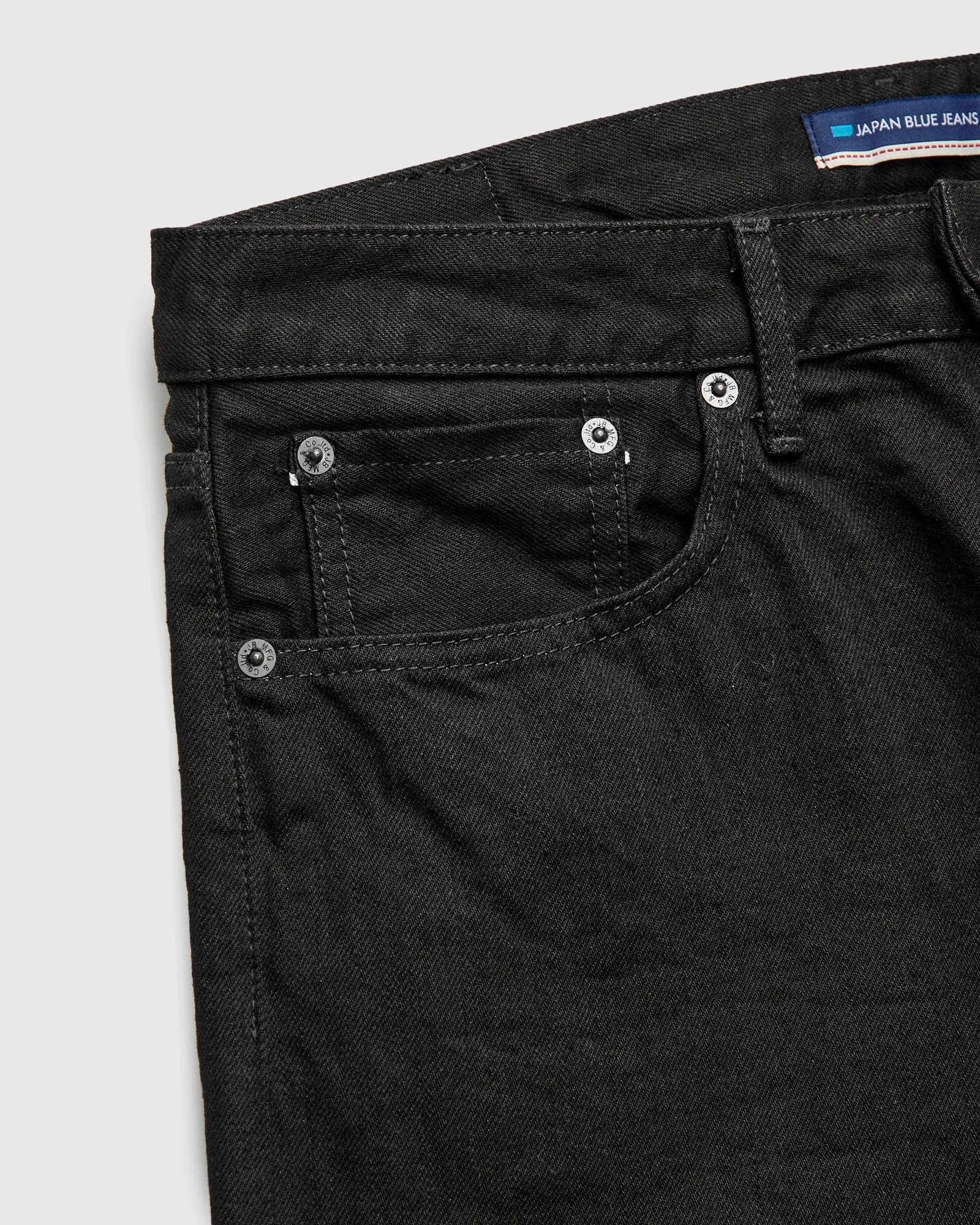 J414 14oz Black Selvedge Denim - Classic Straight Fit