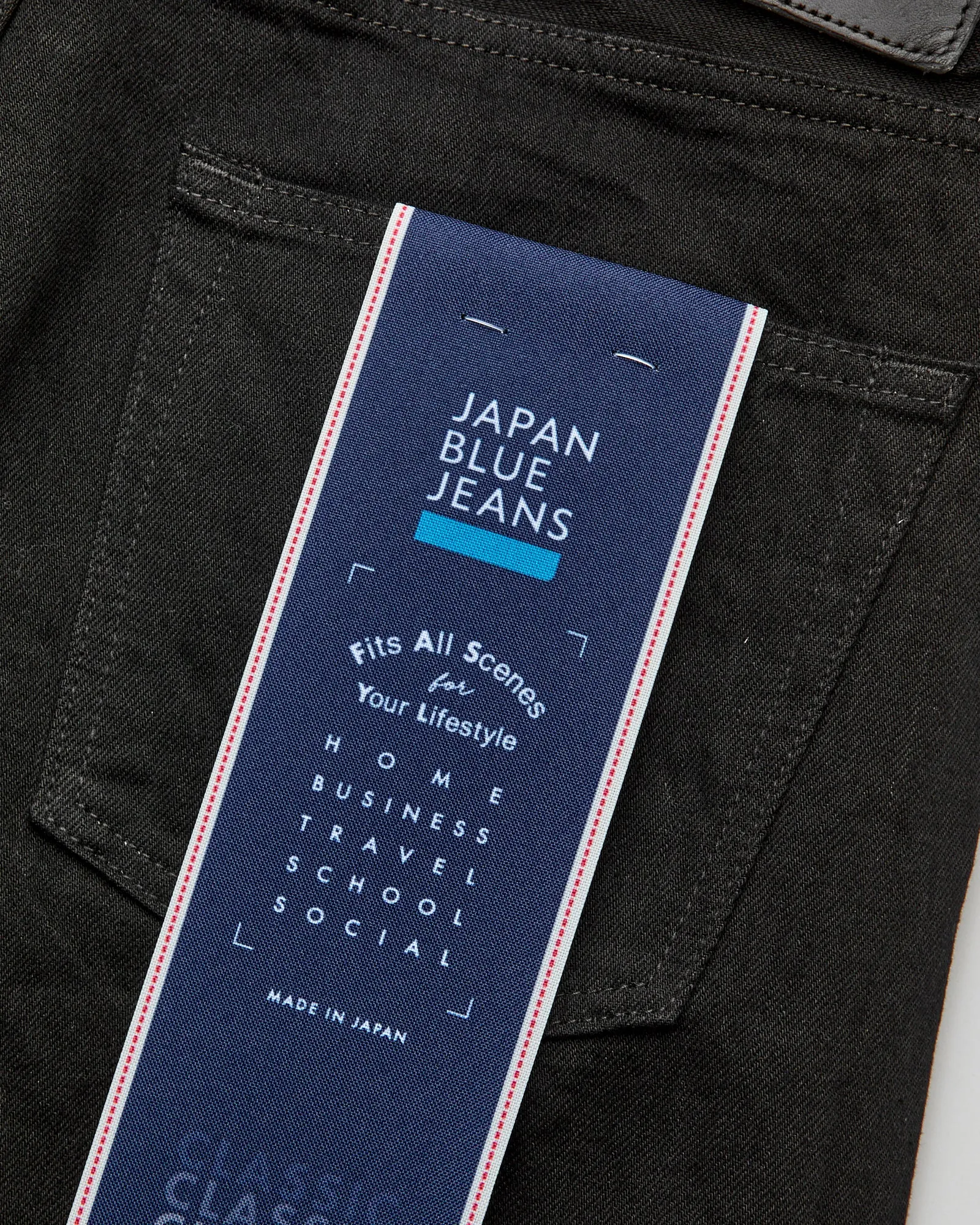 J414 14oz Black Selvedge Denim - Classic Straight Fit