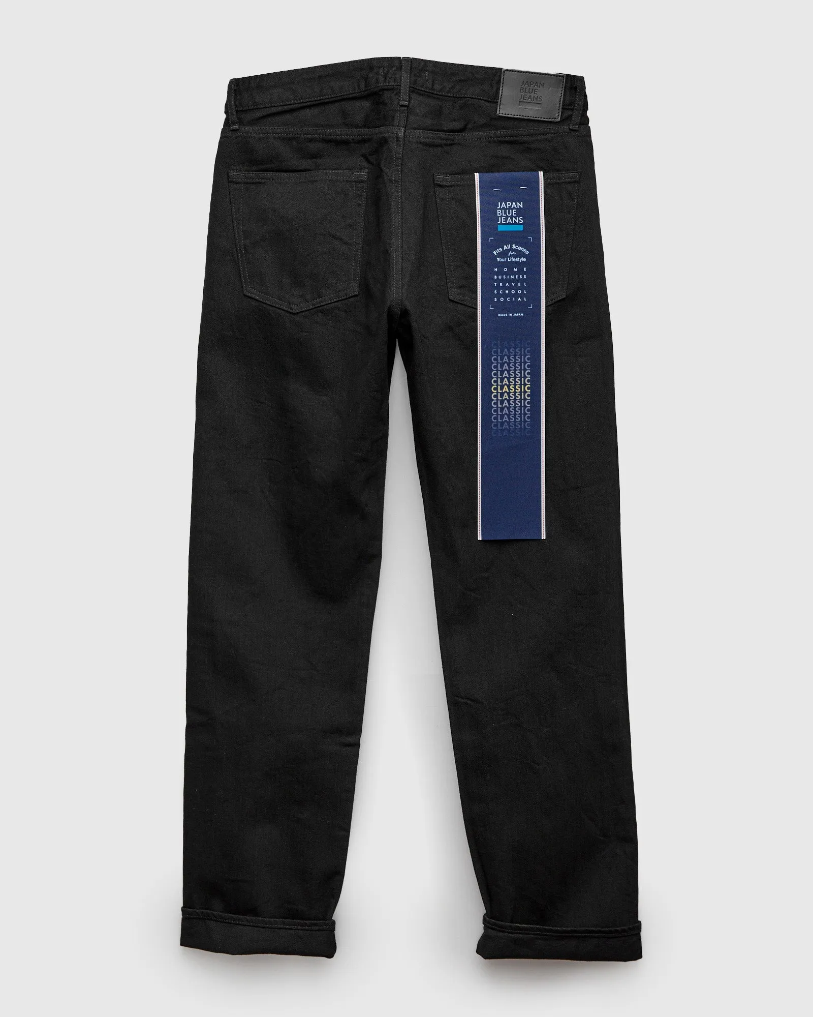 J414 14oz Black Selvedge Denim - Classic Straight Fit