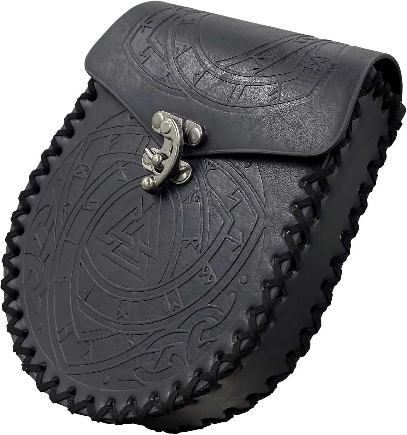 JAOYU Nordic Embossed Belt Bag Medieval Leather Bag Vintage Portable Belt Pouch Leather Pouch Medieval Coin Pouch Vintage Renaissance Waist Bag
