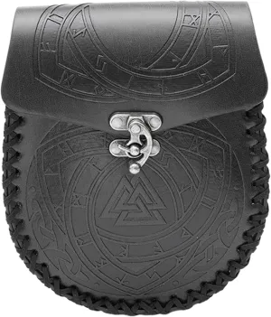 JAOYU Nordic Embossed Belt Bag Medieval Leather Bag Vintage Portable Belt Pouch Leather Pouch Medieval Coin Pouch Vintage Renaissance Waist Bag