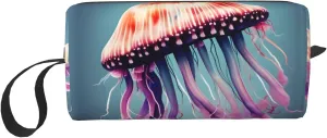 Jellyfish print Travel Cosmetic Bag Gifts for Women Portable Make Up Bags for Women Mother Sister